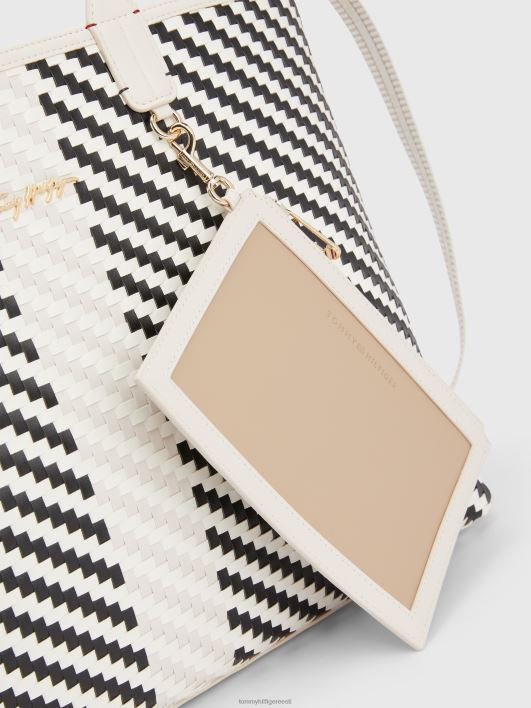 ikooniline kootud kandekott RJV621774 neutraalne Tommy Hilfiger