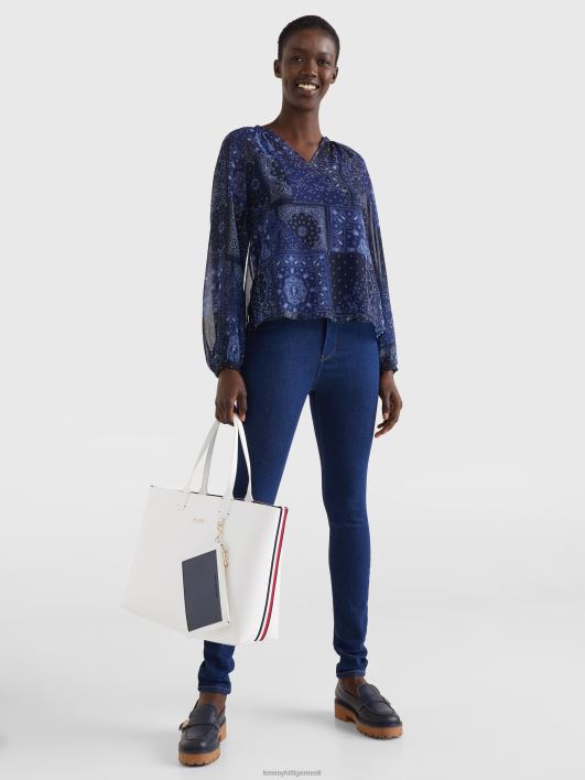 ikooniline signatuuritass RJV621806 särav valge Tommy Hilfiger