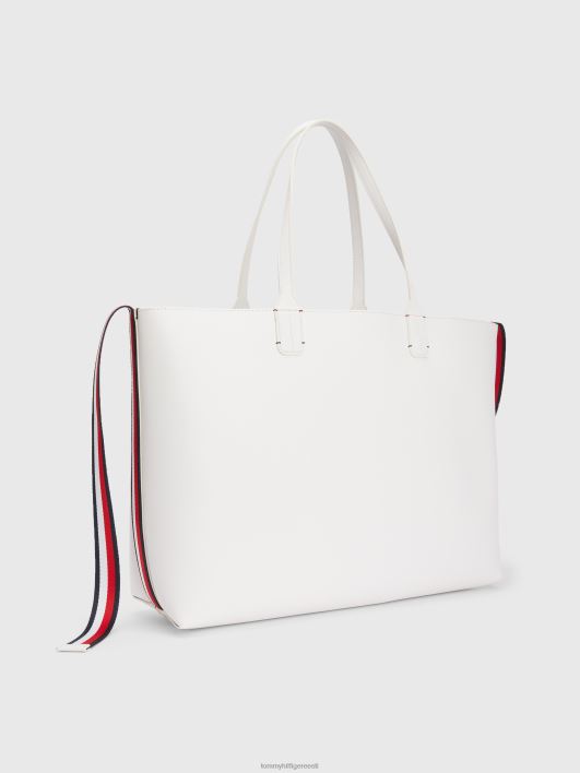 ikooniline signatuuritass RJV621806 särav valge Tommy Hilfiger