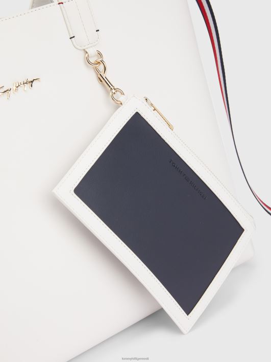 ikooniline signatuuritass RJV621806 särav valge Tommy Hilfiger