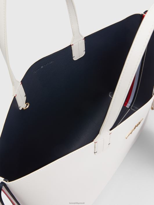 ikooniline signatuuritass RJV621806 särav valge Tommy Hilfiger