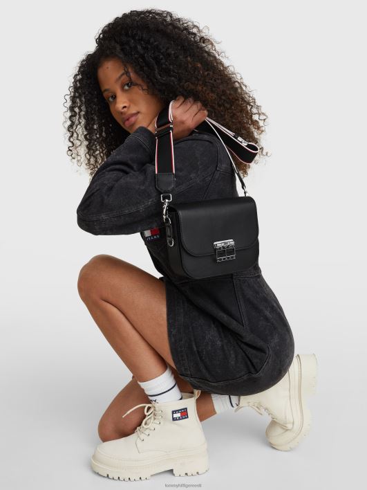 nahast lükanduslukuga crossover kott RJV621823 must Tommy Hilfiger