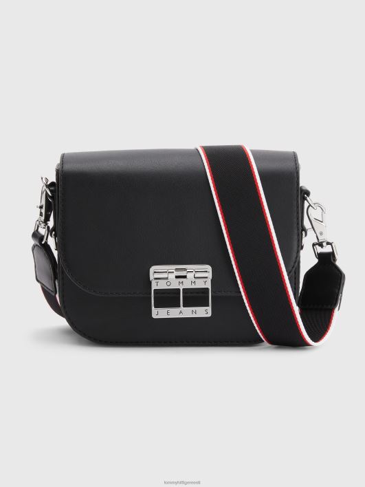 nahast lükanduslukuga crossover kott RJV621823 must Tommy Hilfiger