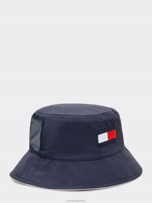 laste unisex reverse bucket müts RJV621897 kõrbetaevas/valge Tommy Hilfiger