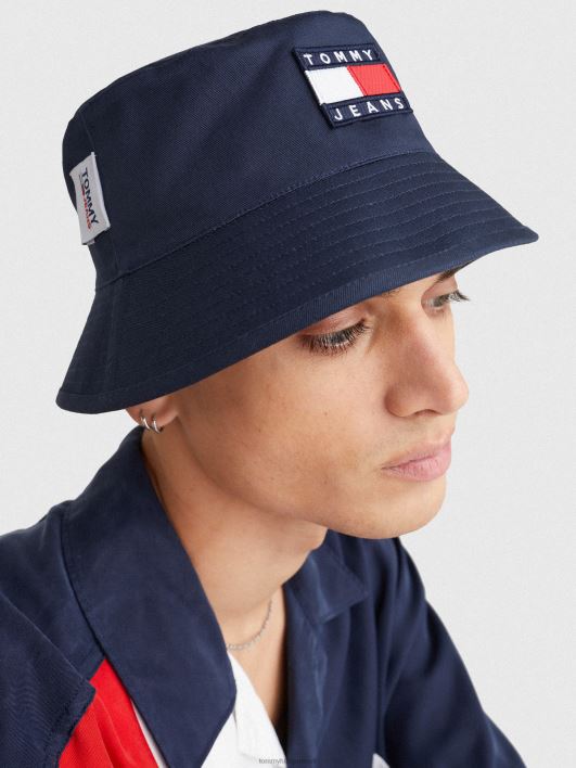 ümberpööratava logoga ämbrimüts RJV621881 hämar merevägi Tommy Hilfiger