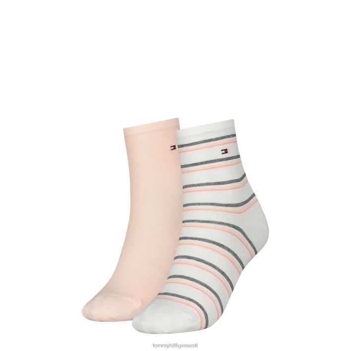 2-paki saaretriibulised lühikesed sokid RJV621907 virsik Tommy Hilfiger