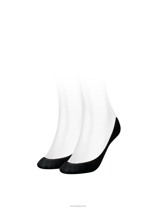 2-pakilised baleriini sokid RJV621941 must Tommy Hilfiger