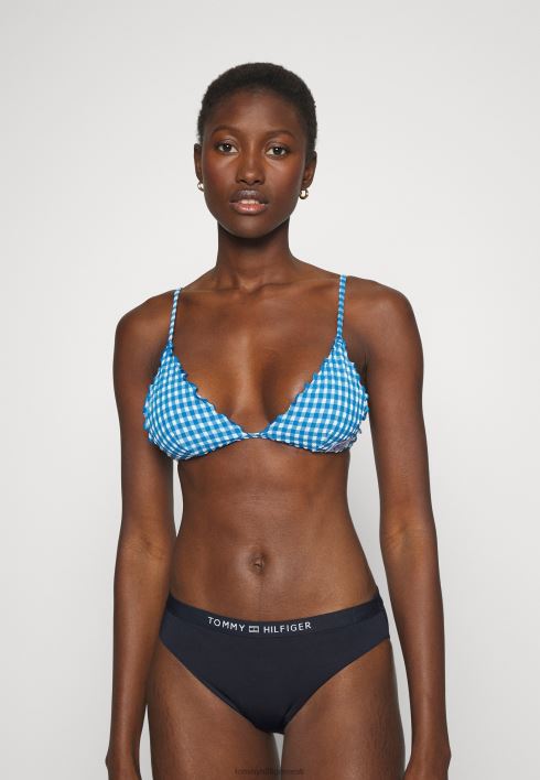 kolmnurkne fikseeritud bikiinipealne RJV626170 saar sinine/valge Tommy Hilfiger