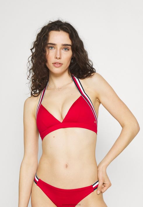 kolmnurkne fikseeritud bikiinipealne RJV628320 esmane punane Tommy Hilfiger