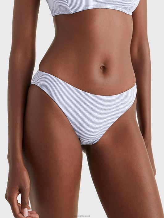 logoga keeratud bikiinipüksid RJV622668 ithaka triip sinine Tommy Hilfiger