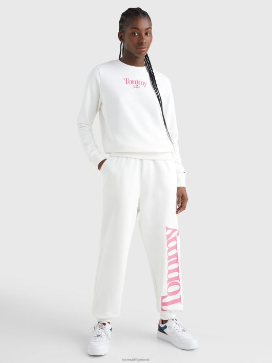 Essentsiaalne logo kaelusega dressipluus RJV622563 ekru Tommy Hilfiger