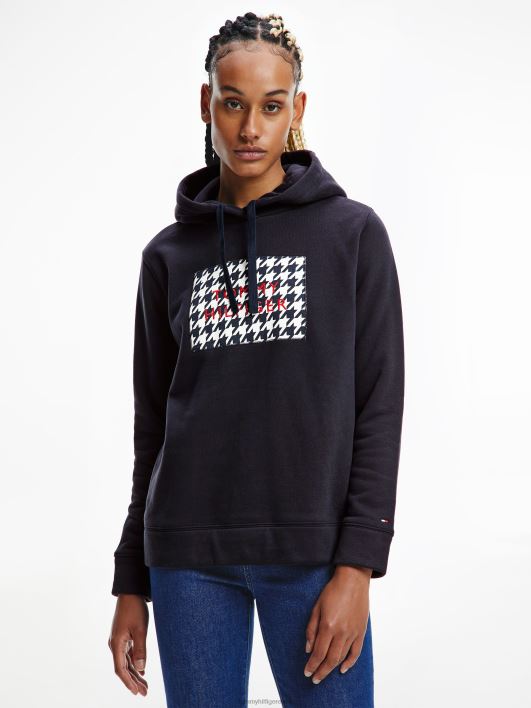 houndstooth box hoodie RJV622612 kõrbe taevas Tommy Hilfiger