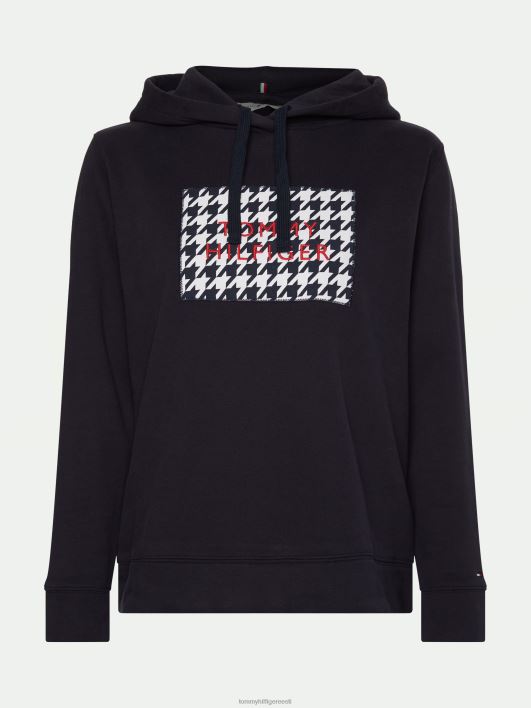 houndstooth box hoodie RJV622612 kõrbe taevas Tommy Hilfiger