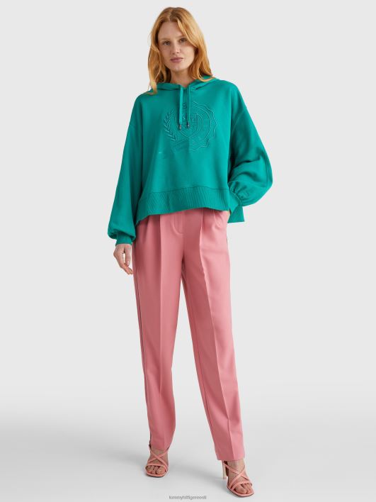 ikoonid lõdvestunud dressiga kapuutsidega RJV622630 ikoon roheline Tommy Hilfiger