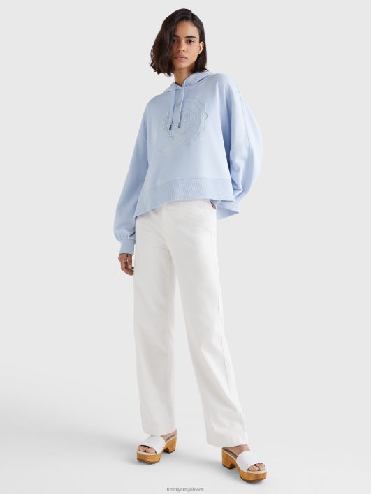 ikoonid lõdvestunud dressiga kapuutsidega RJV622647 tuuline sinine Tommy Hilfiger