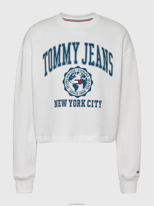 kolledži logoga kärbitud dressipluus RJV622638 ekru Tommy Hilfiger