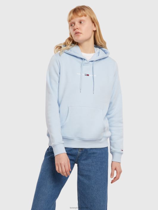 lineaarne logoga kapuuts RJV622564 chambray taevas Tommy Hilfiger