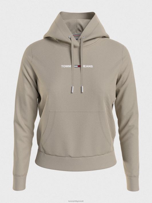 lineaarne logoga kapuuts RJV622570 savanni liiv Tommy Hilfiger