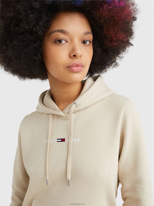 lineaarne logoga kapuuts RJV622570 savanni liiv Tommy Hilfiger