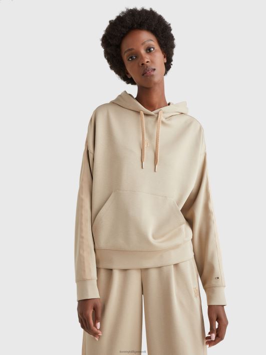 monogramm interlock lõdvestunud kapuuts RJV622627 beež Tommy Hilfiger