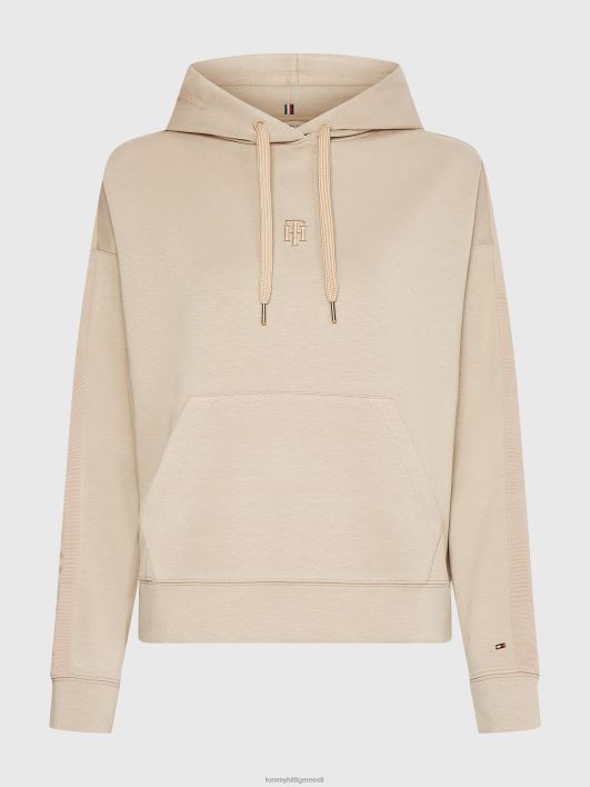 monogramm interlock lõdvestunud kapuuts RJV622627 beež Tommy Hilfiger
