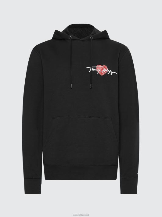 südame mustriga kapuuts RJV622549 must Tommy Hilfiger