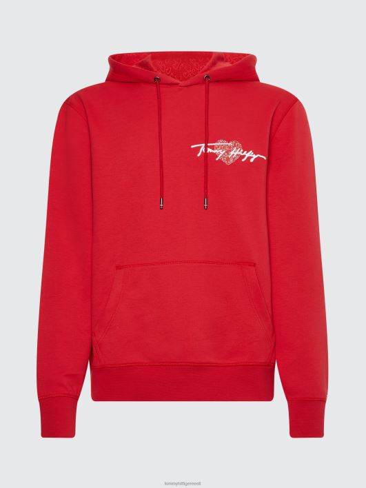 südame mustriga kapuuts RJV622608 esmane punane Tommy Hilfiger