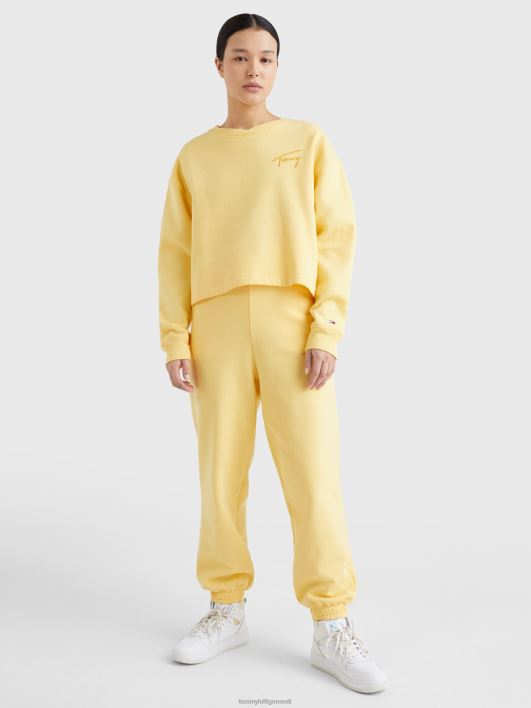 taaskasutatud signatuurilogoga kärbitud dressipluus RJV622636 soleil Tommy Hilfiger