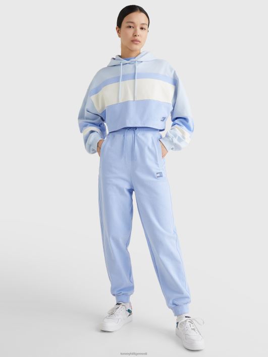 tonaalse logoga värviblokeeritud kärbitud kapuutsid RJV622593 mõõdukas sinine Tommy Hilfiger