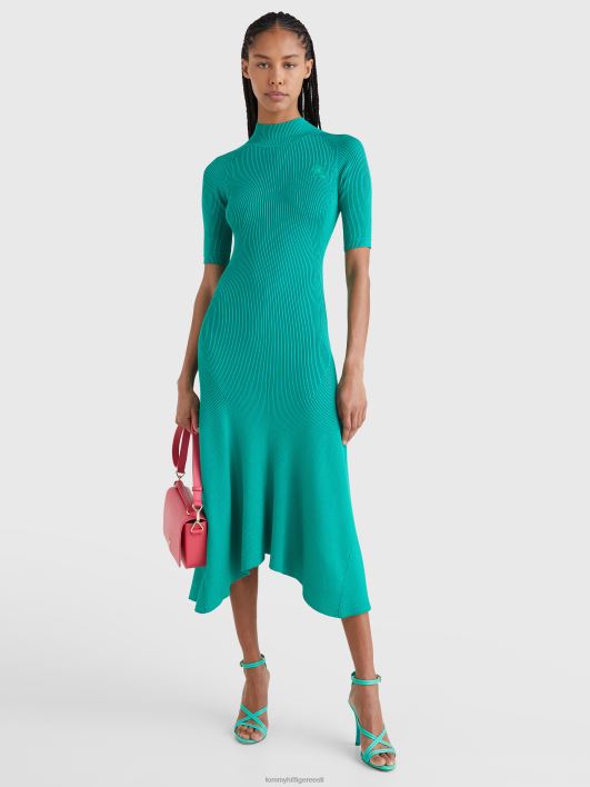 crest slim fit polokleit RJV622124 verde Tommy Hilfiger