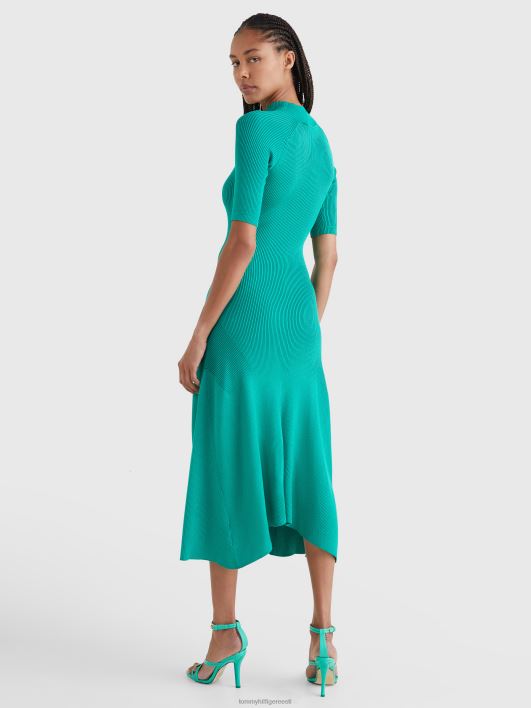 crest slim fit polokleit RJV622124 verde Tommy Hilfiger