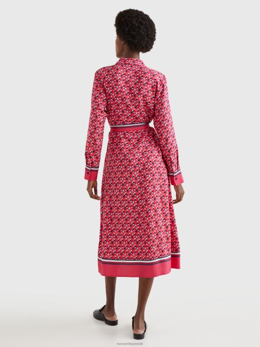 geomeetrilise mustriga midisärkkleit RJV622120 saare geo/suur roosa Tommy Hilfiger