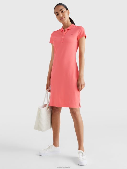õhuke polo kleit RJV622043 koralliõis Tommy Hilfiger
