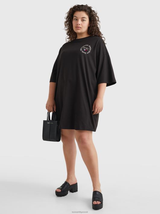 kaarjas ajatu logoga t-särkkleit RJV622075 must Tommy Hilfiger