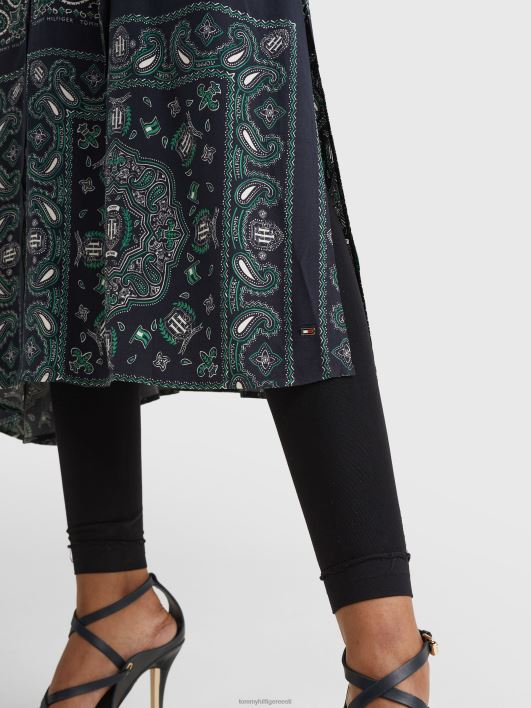 lõdvestunud istuv bandana midi-särk kleit RJV622085 asetatud bandana/kõrbetaevas Tommy Hilfiger