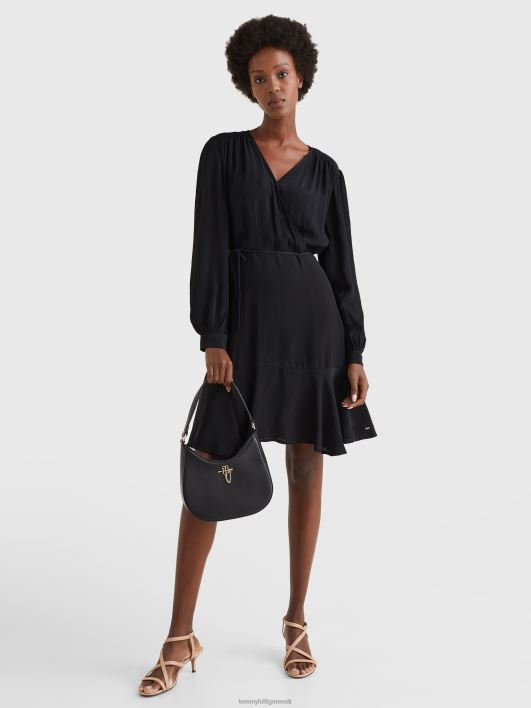 lilleline mähis põlvini kleit RJV622129 must Tommy Hilfiger