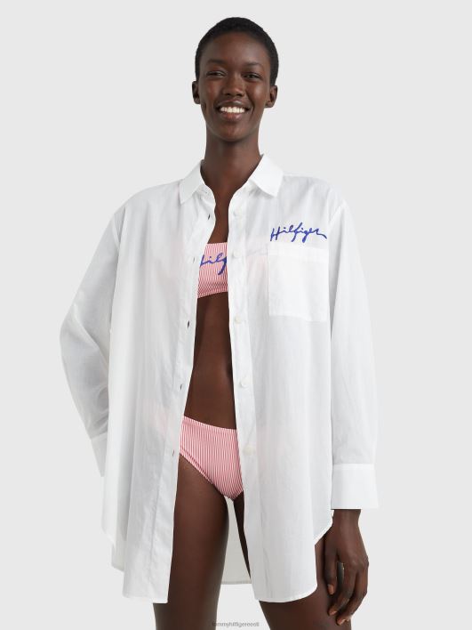 logoga rannakleit RJV622054 valge Tommy Hilfiger