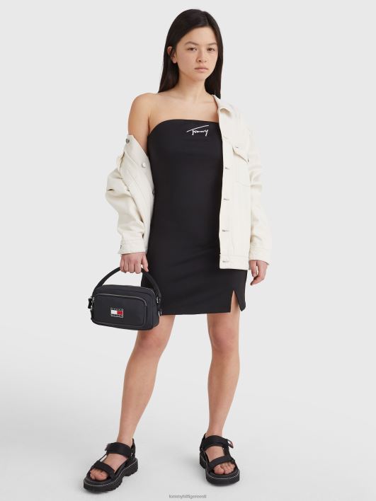 signatuurtikandid bodycon kleit RJV622099 must Tommy Hilfiger
