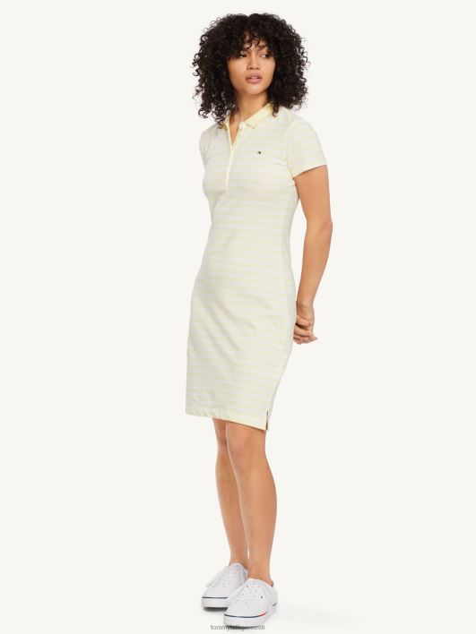 triibuline polo kleit RJV622064 bretooni triip/sidruni keerdumine valge Tommy Hilfiger