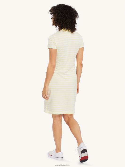 triibuline polo kleit RJV622064 bretooni triip/sidruni keerdumine valge Tommy Hilfiger