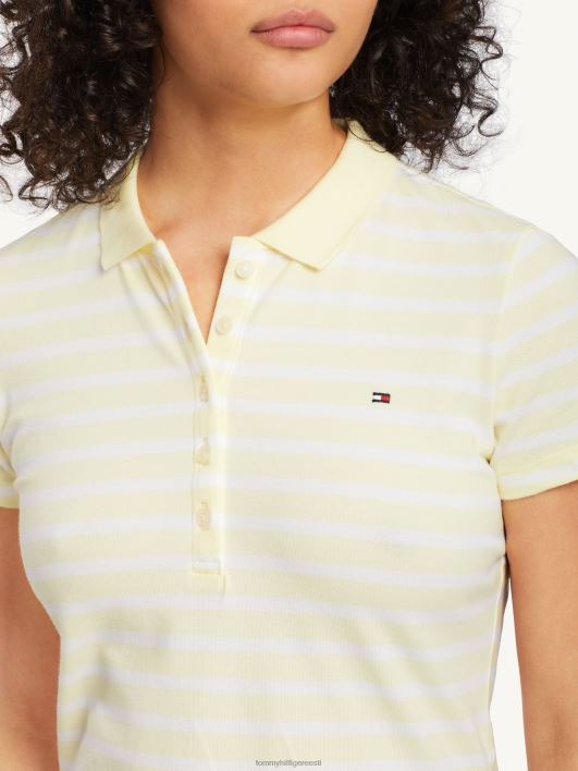 triibuline polo kleit RJV622064 bretooni triip/sidruni keerdumine valge Tommy Hilfiger