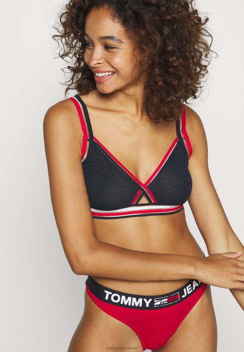läbipaistva triibuga bralette kolmnurkrinnahoidja RJV628955 kõrbe taevas Tommy Hilfiger