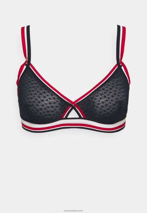läbipaistva triibuga bralette kolmnurkrinnahoidja RJV628955 kõrbe taevas Tommy Hilfiger