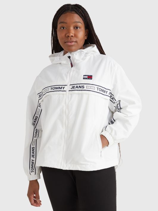 curve logo teip chicago tuulejope RJV622028 valge Tommy Hilfiger