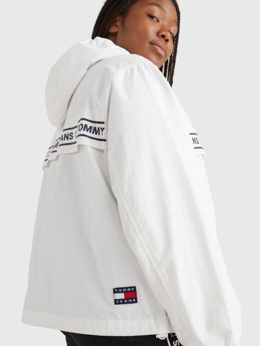 curve logo teip chicago tuulejope RJV622028 valge Tommy Hilfiger