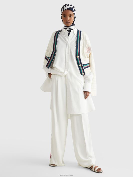 ikoonid kaabel koo lõdvestunud kardigan RJV622217 ekru Tommy Hilfiger