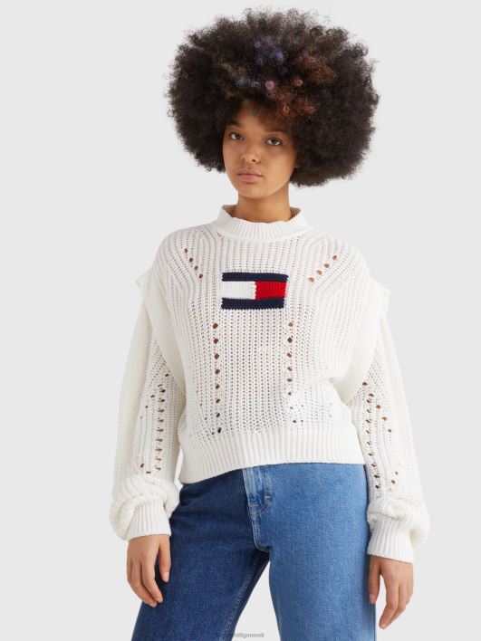 lipu kootud ülisuur kampsun RJV622197 ekru Tommy Hilfiger