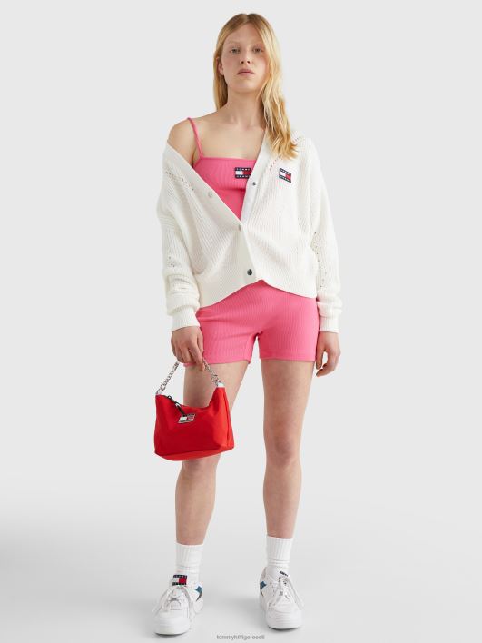 märgiga kootud kardigan RJV622175 ekru Tommy Hilfiger