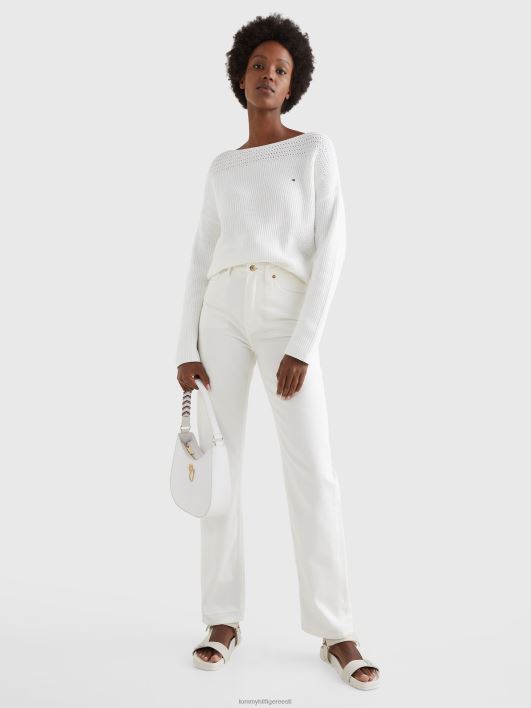 paadikaelusega lõdvestunud džemper RJV622202 ekru Tommy Hilfiger