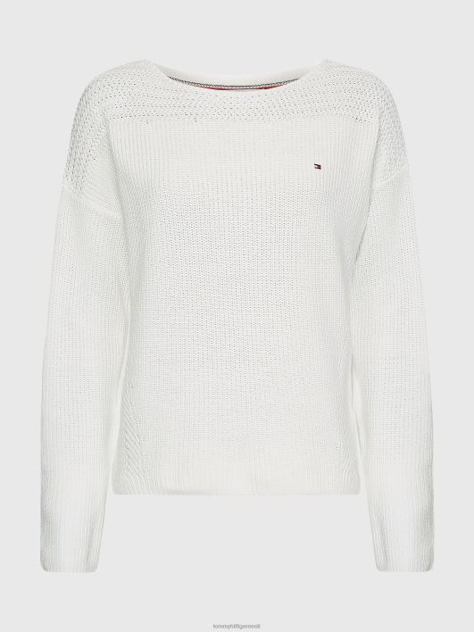 paadikaelusega lõdvestunud džemper RJV622202 ekru Tommy Hilfiger